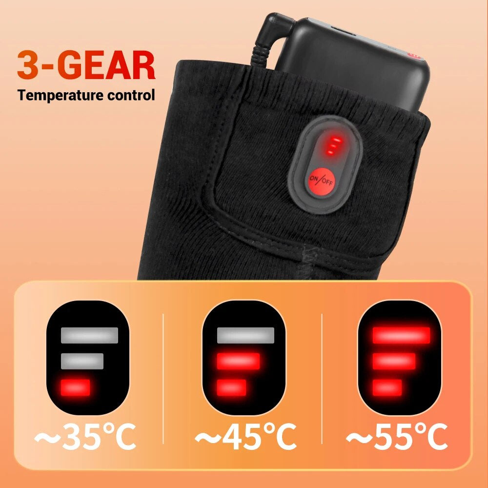 Winter Heated Socks Rechargeable Heating Socks for USB 5000Mah Heated Socks Warmth Outdoor Heated Boots Snowmobile Winter Ski