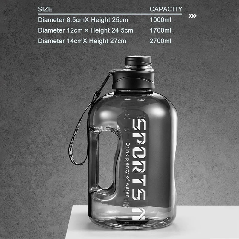 Insulated Water Bottles with Straw: 2.7/1.7L - Stay Hydrated on the Go - Leakproof and Stylish