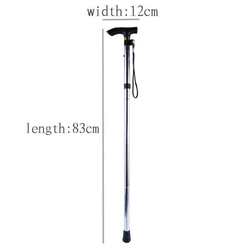 Hiking Camping Mountaineering Poles Walking Stick Telescopic Baton Trekking Poles Folding Cane Crutches Pole Unisex