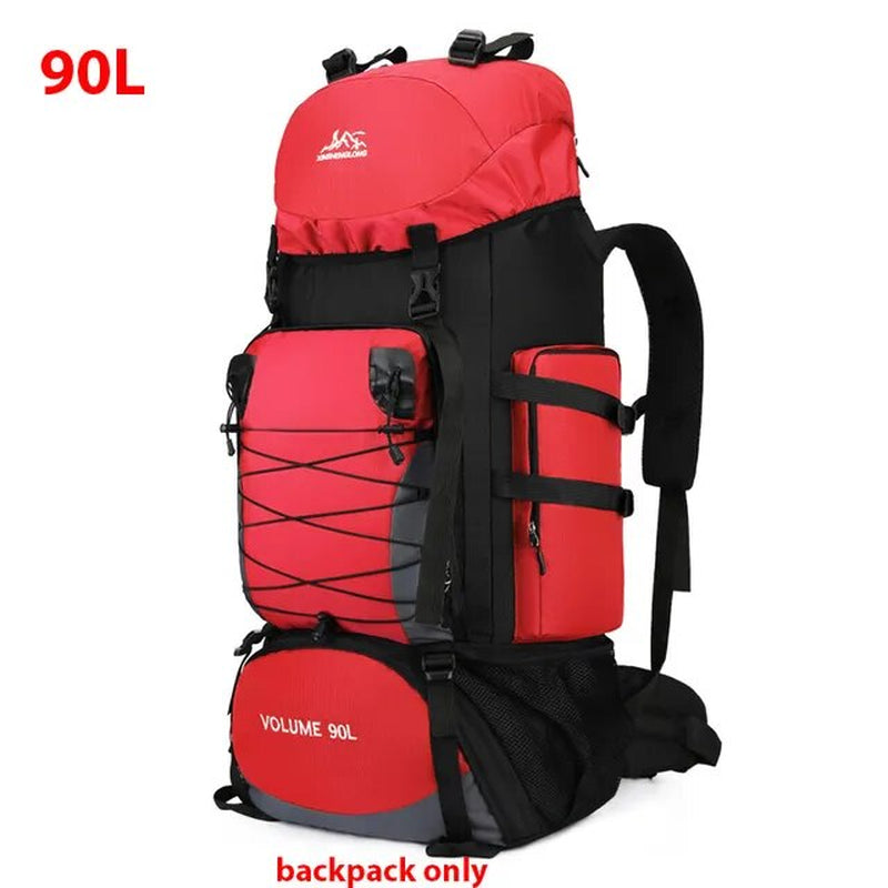 Large 90L Travel Bag Camping Backpack Hiking Army Climbing Bags Mountaineering Sport Bag Outdoor Shoulder Rucksack Men Women