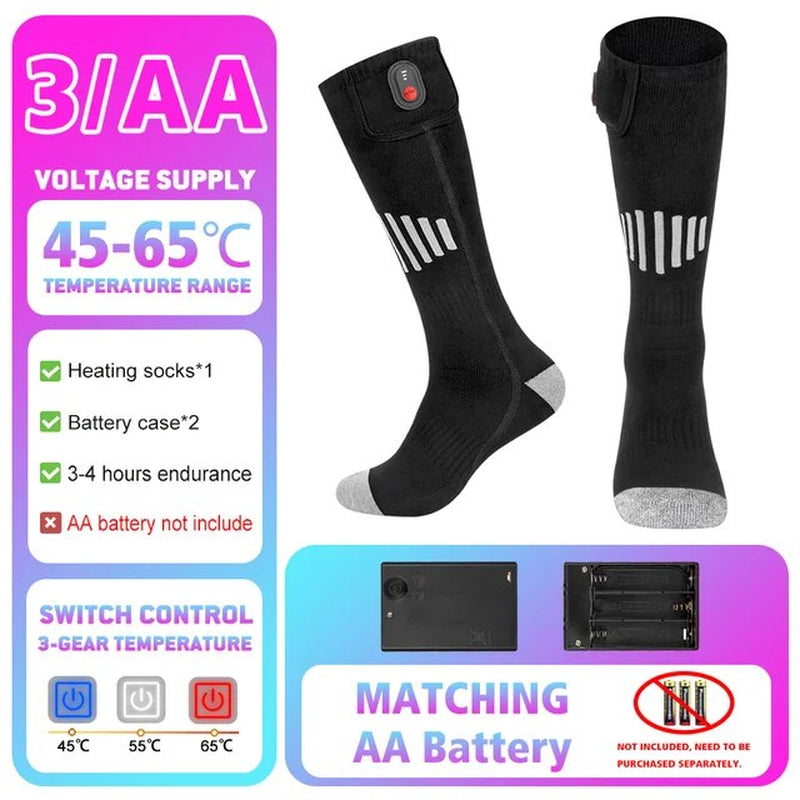 Winter Heated Socks Rechargeable Heating Socks for USB 5000Mah Heated Socks Warmth Outdoor Heated Boots Snowmobile Winter Ski