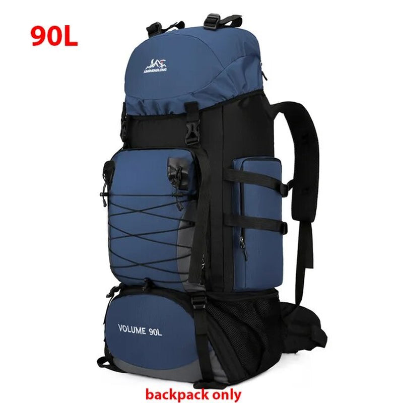 Large 90L Travel Bag Camping Backpack Hiking Army Climbing Bags Mountaineering Sport Bag Outdoor Shoulder Rucksack Men Women