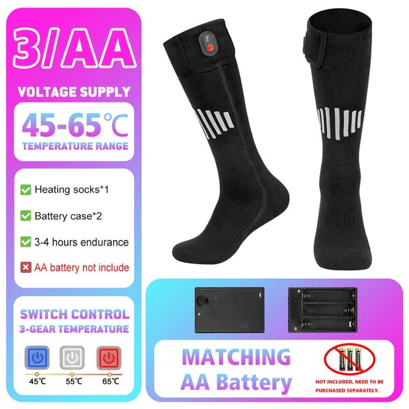 Winter Heated Socks Rechargeable Heating Socks for USB 5000Mah Heated Socks Warmth Outdoor Heated Boots Snowmobile Winter Ski