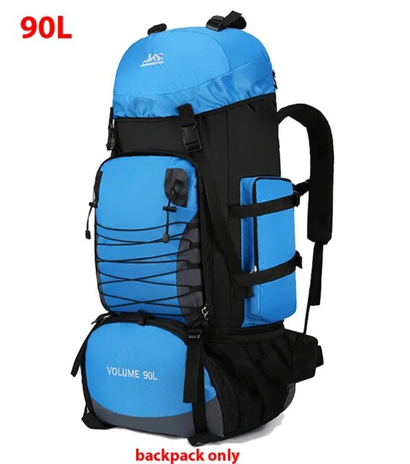 Large 90L Travel Bag Camping Backpack Hiking Army Climbing Bags Mountaineering Sport Bag Outdoor Shoulder Rucksack Men Women