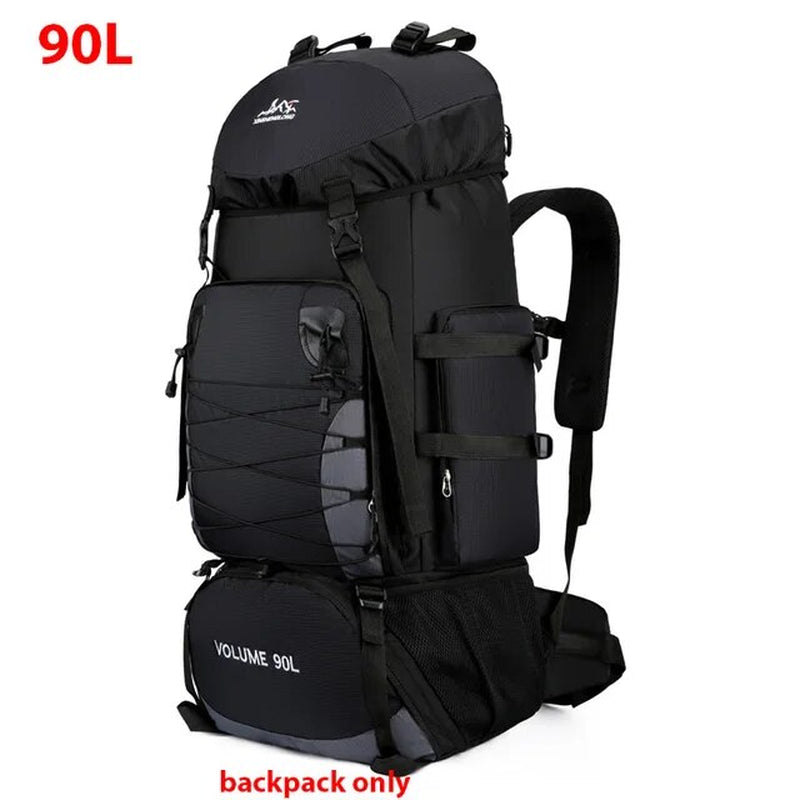 Large 90L Travel Bag Camping Backpack Hiking Army Climbing Bags Mountaineering Sport Bag Outdoor Shoulder Rucksack Men Women